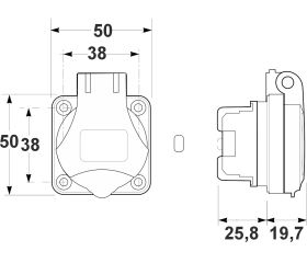 13950 | Base empotrar tipo schuko IP54