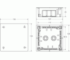 3251 | Caja derivación tabiquería hueca 115x115x45 IP20