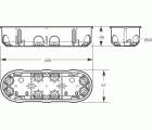 3257 | Caja para 3 mecanismos tabiqueria hueca IP20