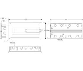 3318-P | Armario de empotrar 18 módulos IP40