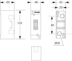 3452 | Armario de superficie 2 módulos IP40