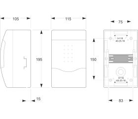 3804 | Armario de superficie 4 módulos IP40