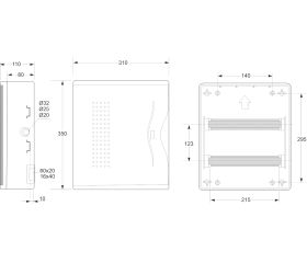 3824 | Armario de superficie 24 módulos IP40