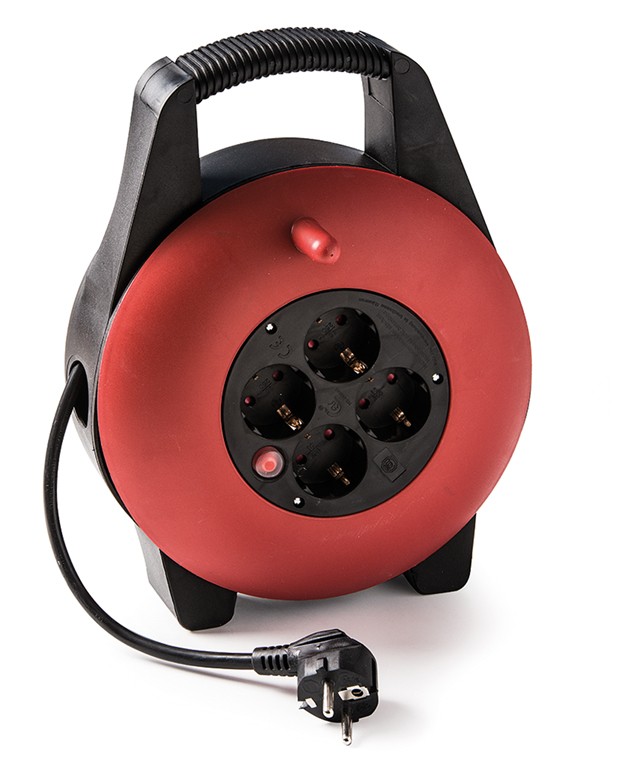 30110 | Enrollacable 4 tomas con toma de tierra y 10m de cable