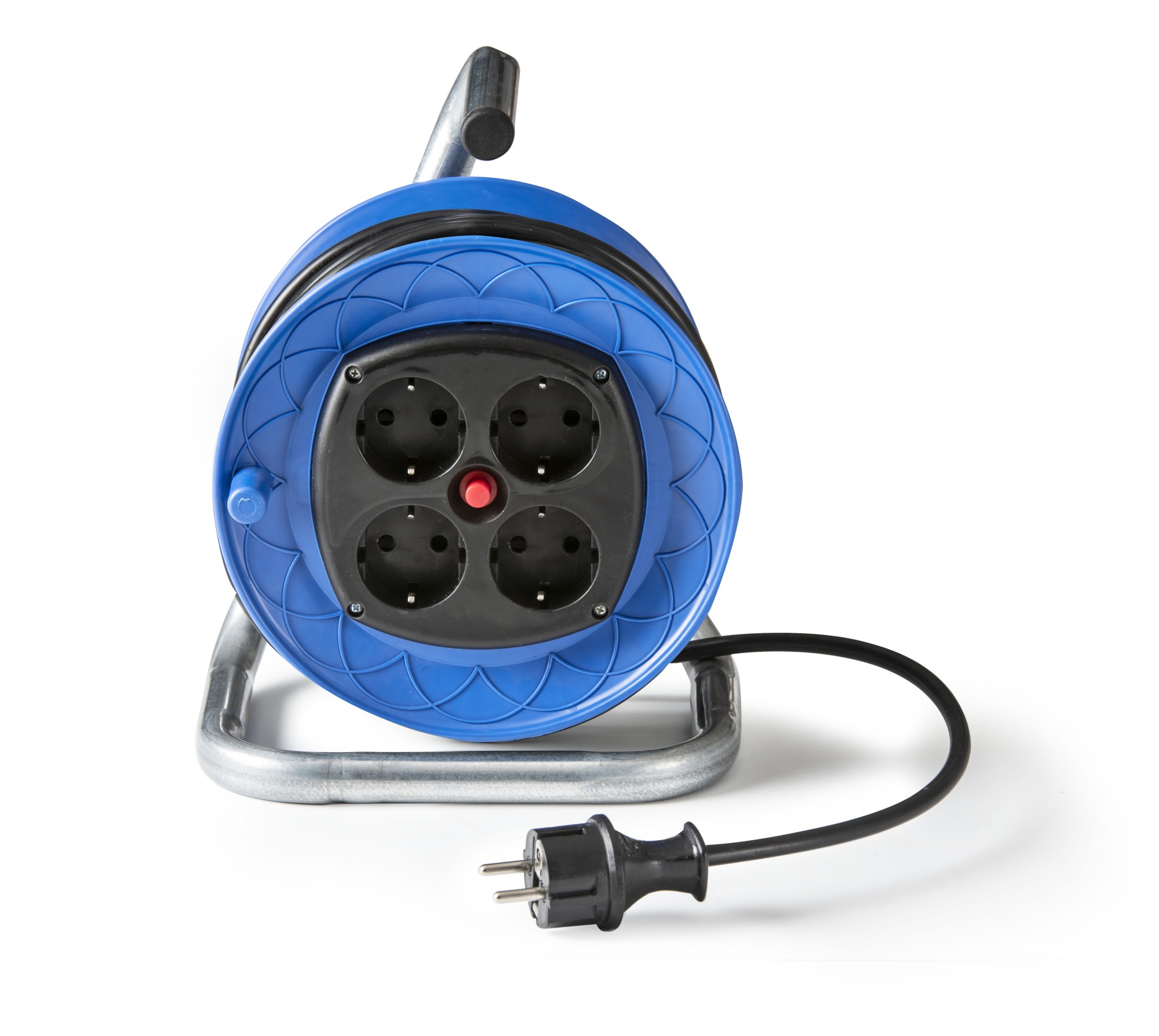 30115 | Enrollacable 4 tomas con toma de tierra y 15m de cable