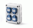 3065 | Caja estanca cableada con 4 tomas schuko IP54