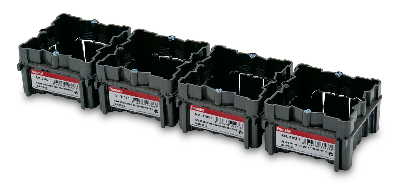 3102.1 | Caja empotrar universal para 1 mecanismo IP30