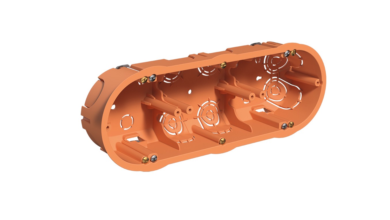 3257 | Caja para 3 mecanismos tabiqueria hueca IP20