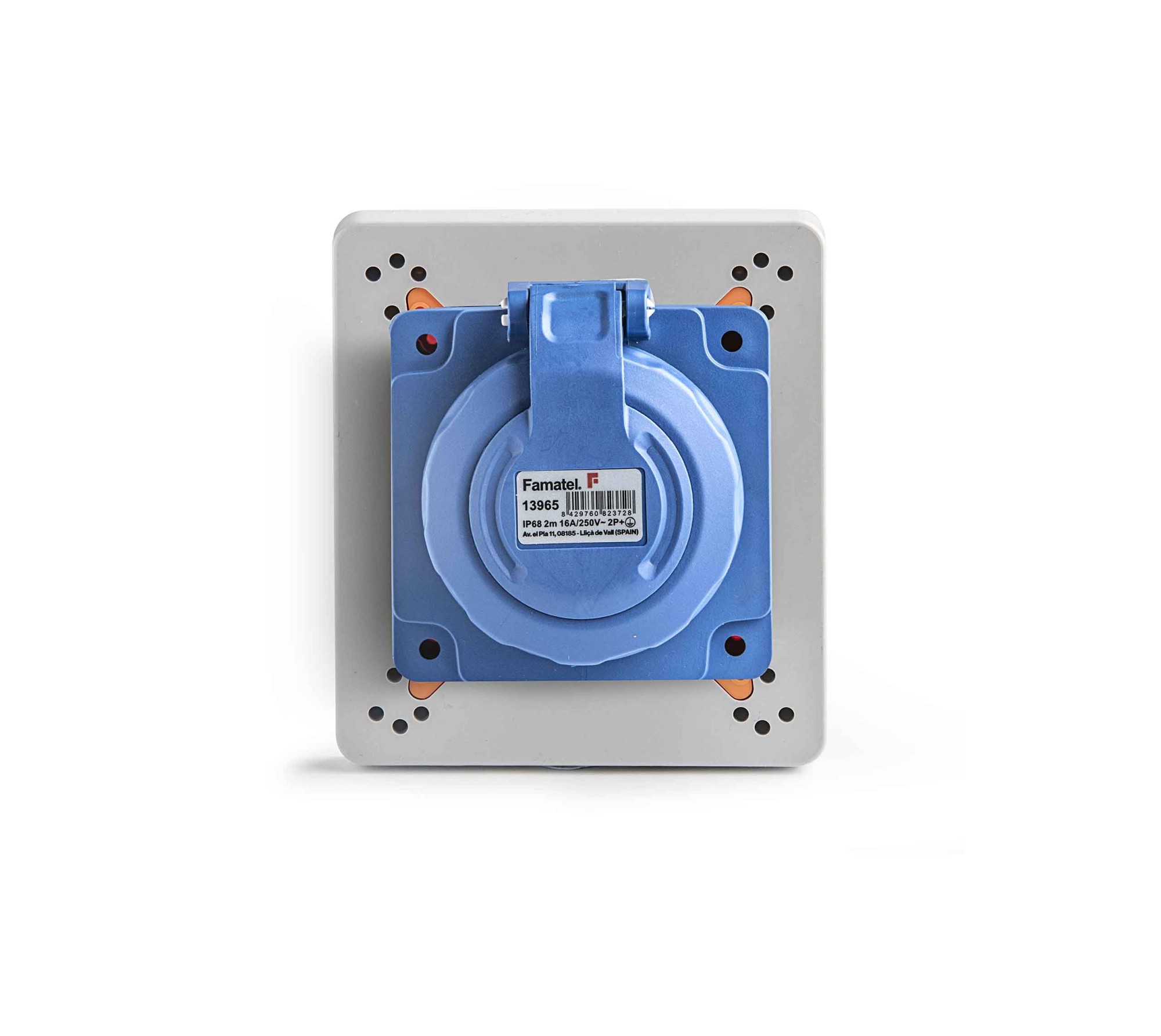 3916 | Placa con toma IP67 16A-250V~