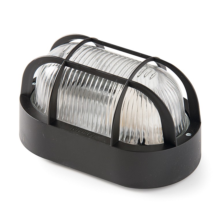 4409G | Aplique para exterior oval IP44 negro