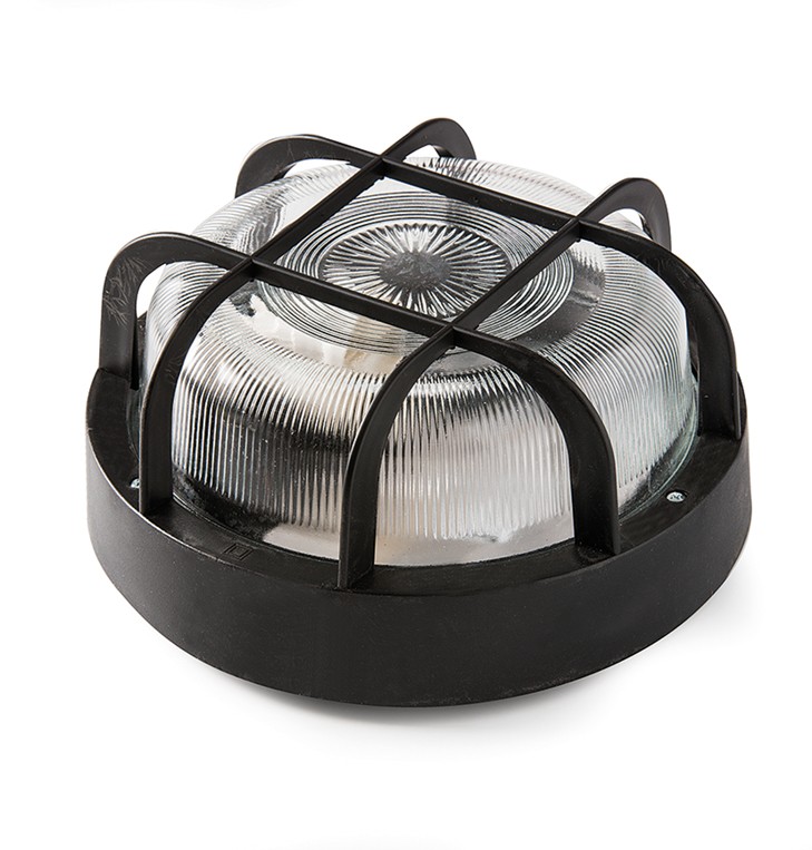4411G | Aplique para exterior redondo IP44 negro