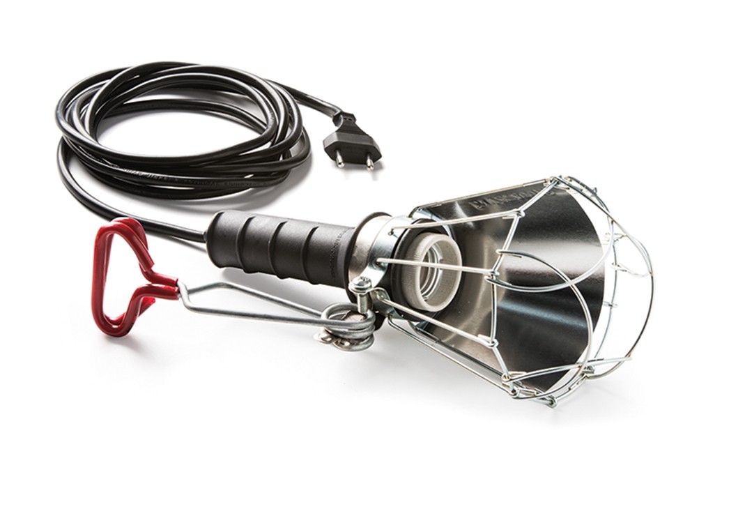 102403 | Lámpara portátil con mango de goma, pinza y 10m de cable IP20