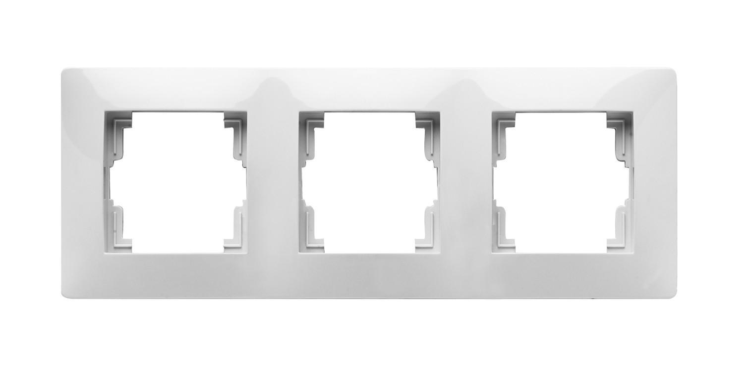9121 | Marco triple de empotrar Blanco