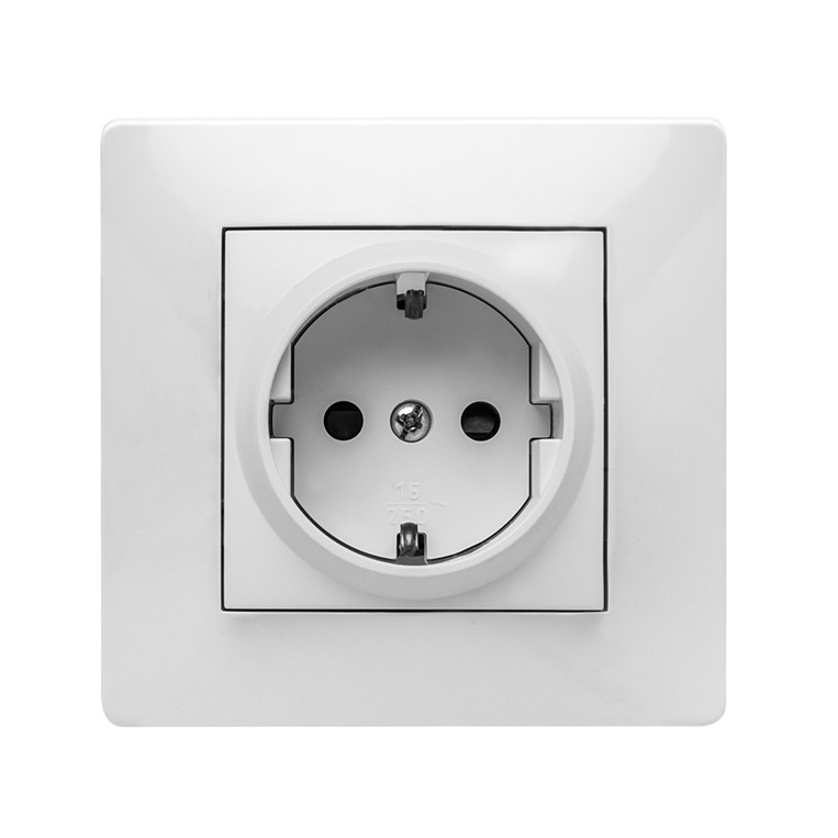 9123 | Base 16A con toma de tierra de empotrar Blanco