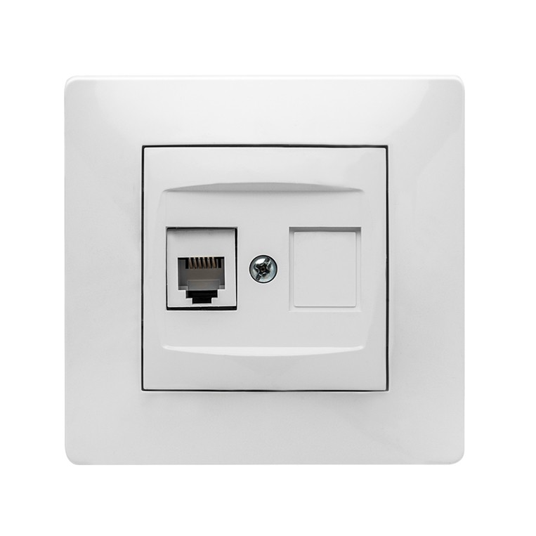 9137 | Toma de teléfono RJ-11 de empotrar Blanco
