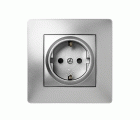 9223 | Base 16A con toma de tierra de empotrar Aluminio