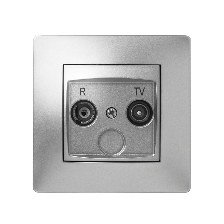 9235 | Toma Radio/TV de empotrar Aluminio