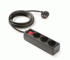 9/703-N | Base 3 tomas 16A con toma de tierra e interruptor y 1.5m de cable