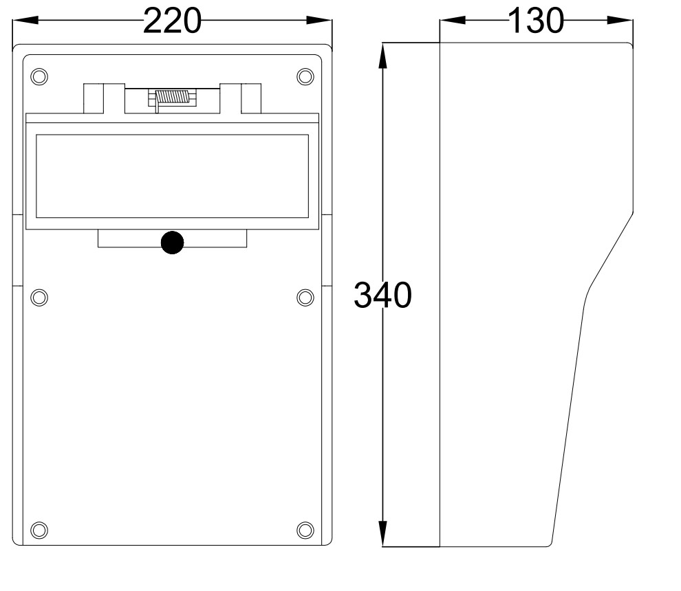 23310.1 | Envolvente de goma cableada 10 módulos con 4 tomas schuko IP65