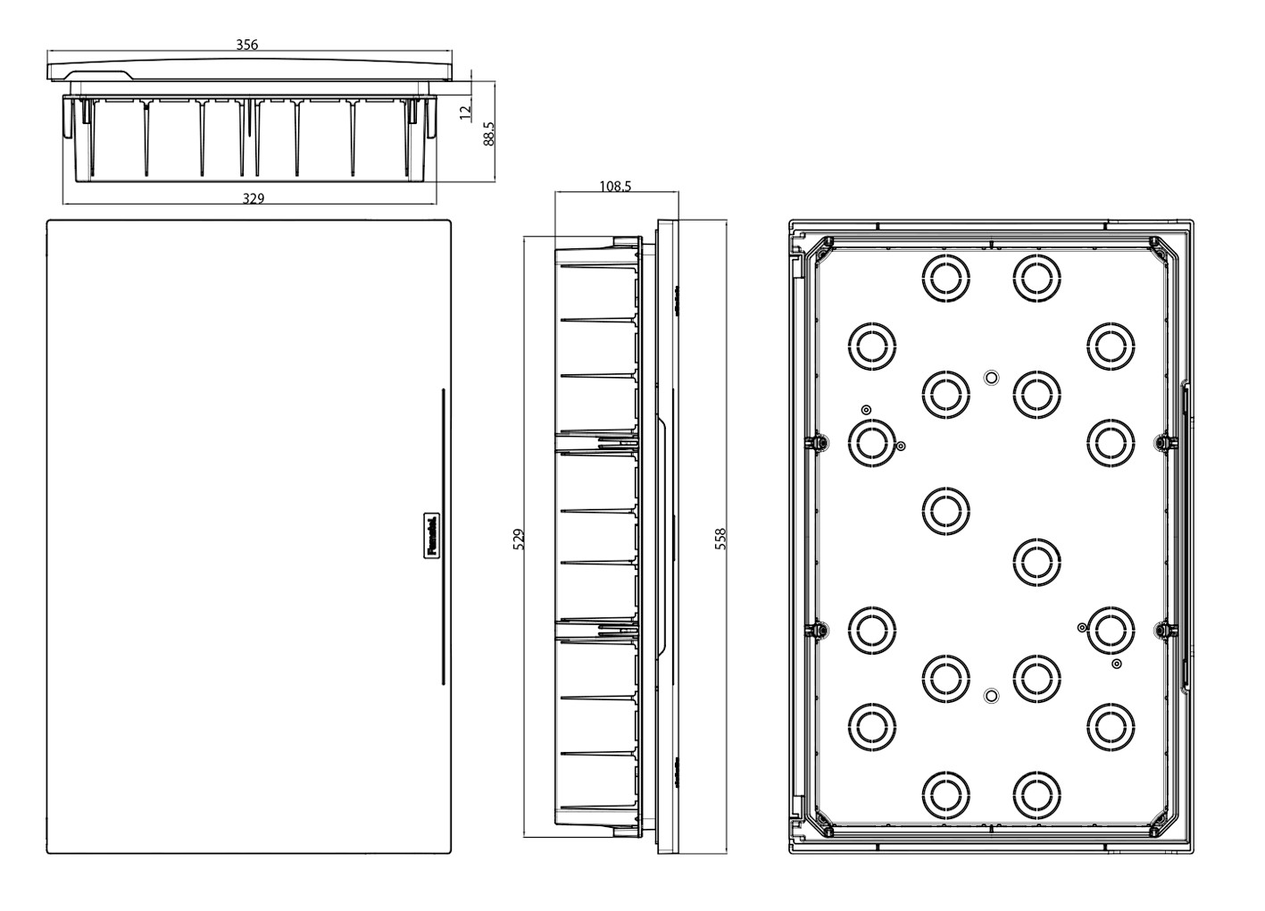 32042-F | Armario 42 módulos 558x356x108,5 Tabiquería Hueca