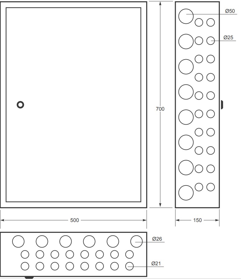3242 | Armario ICT secundario de superficie IP33