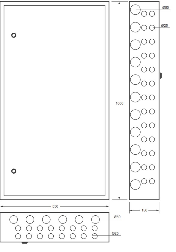 3244 | Armario ICT secundario de superficie IP33