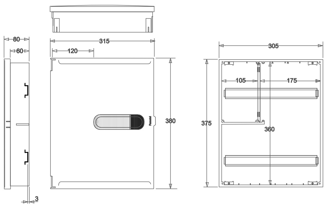 3420-P | Armario de superficie 4(ICP32) + 22 módulos IP40
