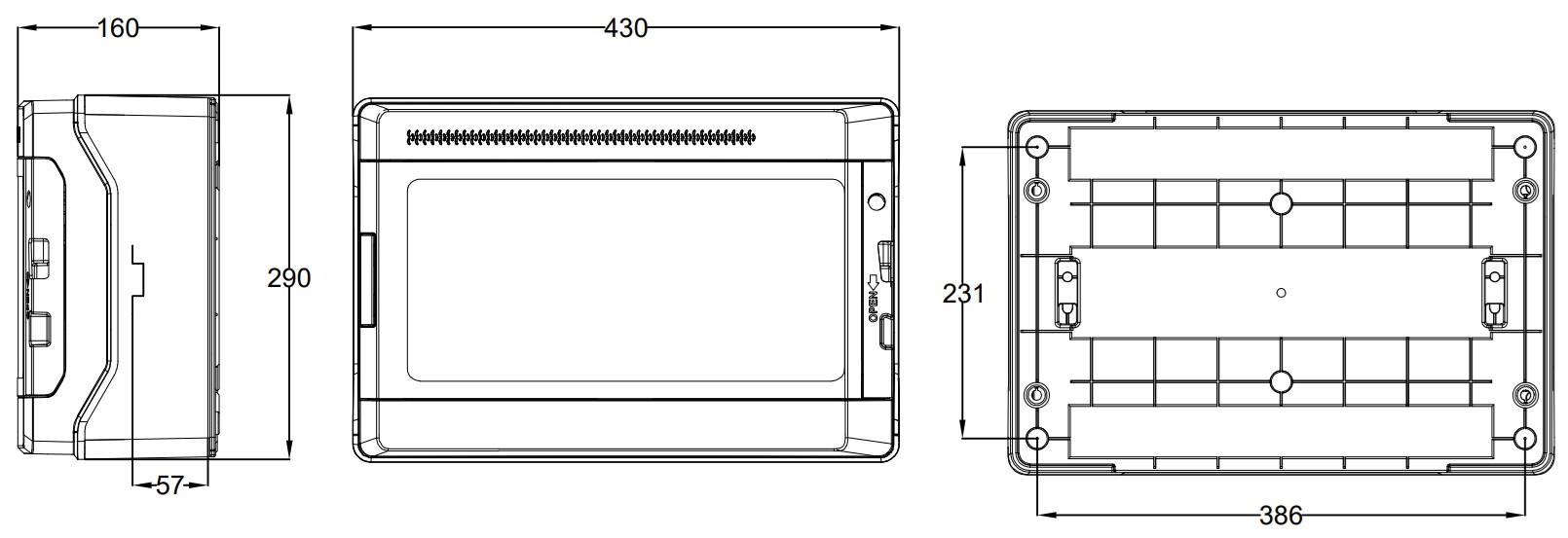 39018 | Armario de distribución con terminales 18 módulos IP65