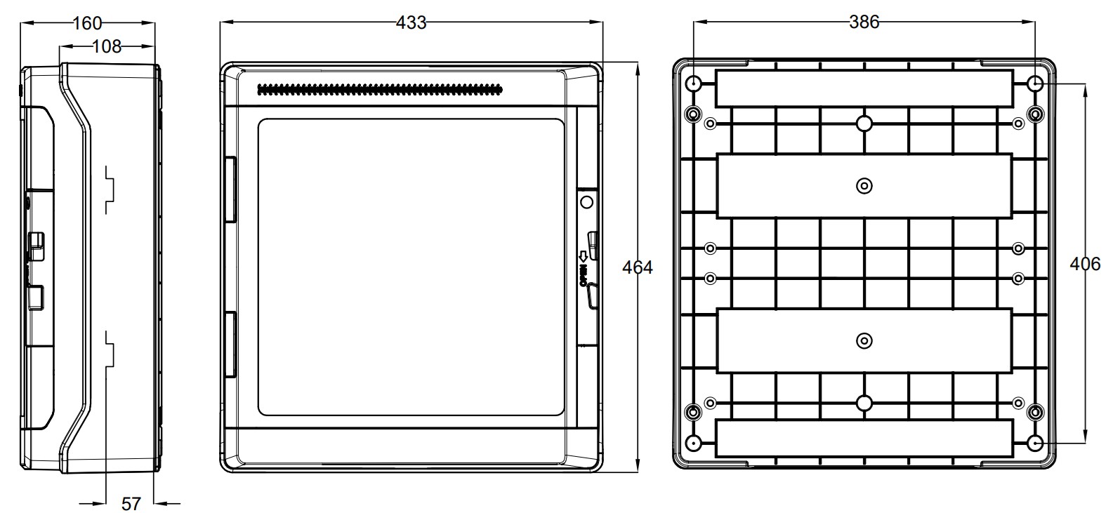 39036 | Armario de distribución con terminales 36 módulos IP65