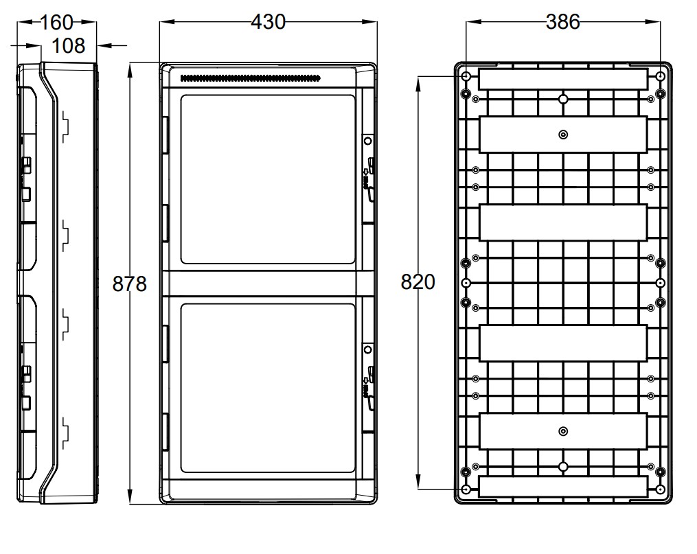 39072 | Armario de distribución con terminales 72 módulos IP65