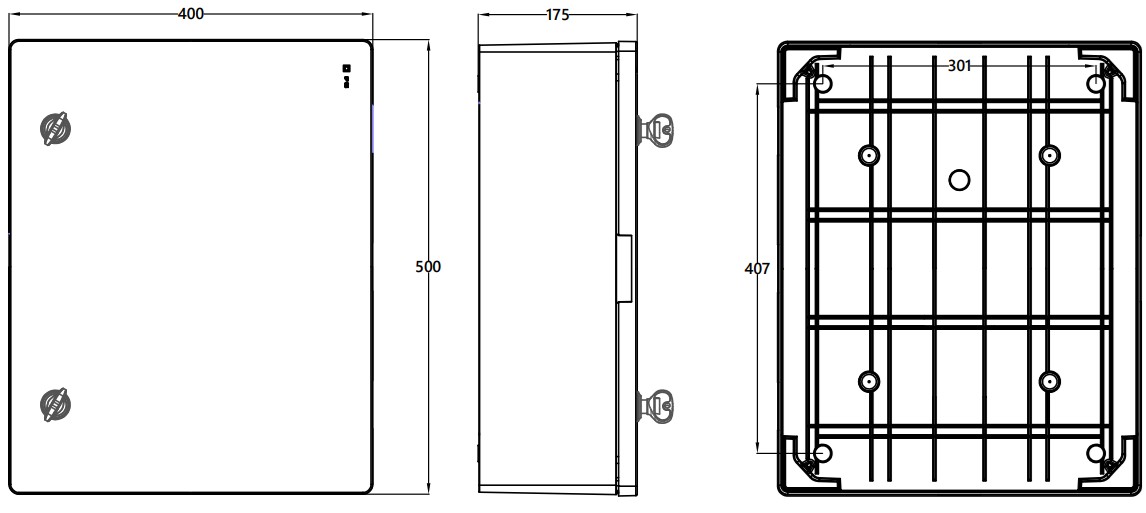 39145 | Armario fijación mural 500x400x175 IP65