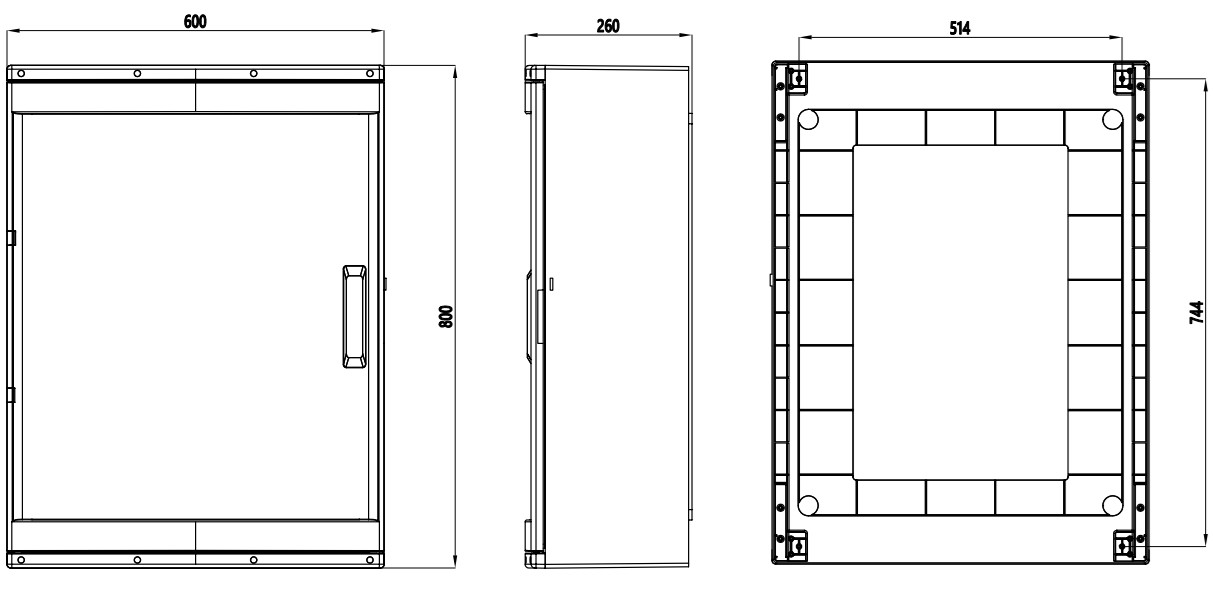 39168-T | Armario fijación mural 800x600x260 IP65