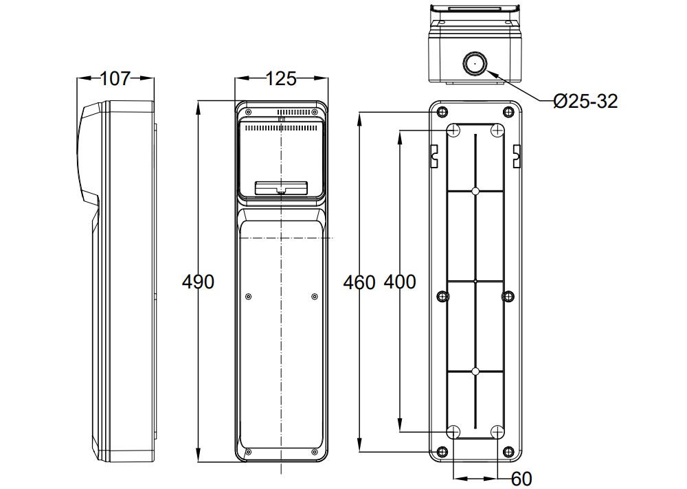 3950 | Envolvente ciega 6 módulos IP65