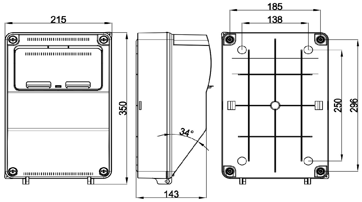 3958 | Envolvente ciega 9 módulos IP65