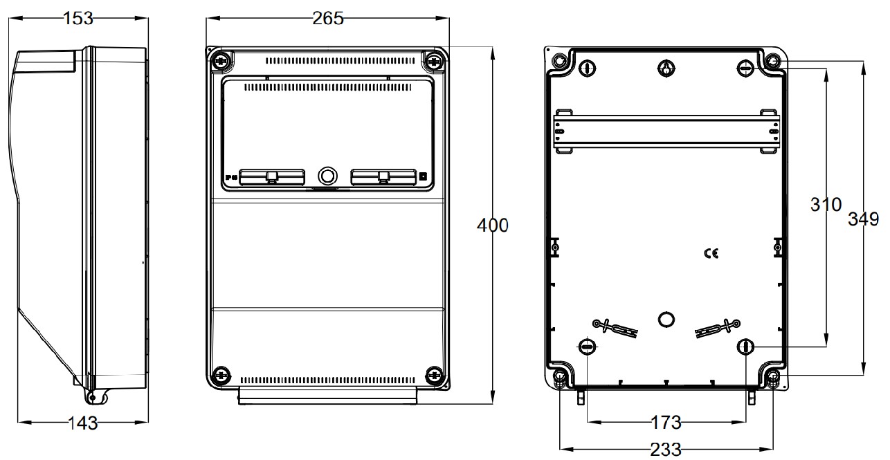3959 | Envolvente ciega 12 módulos IP65