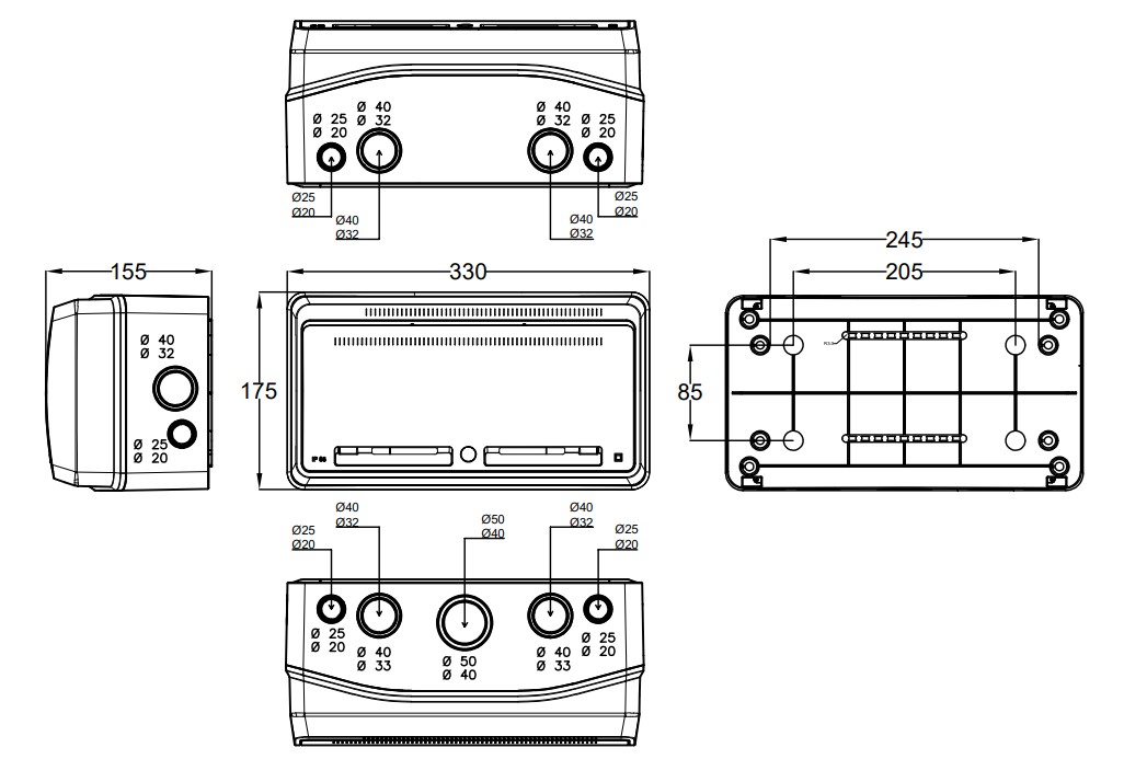 3964 | Envolvente complementaria 13 módulos IP65