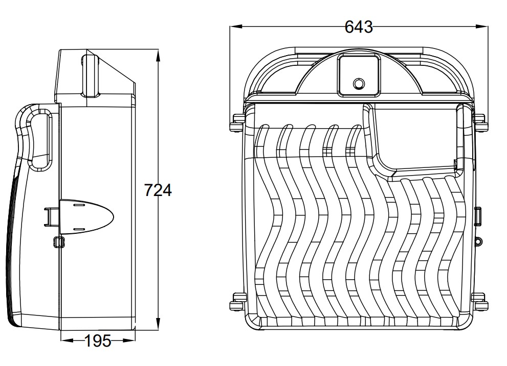 3980P | Armario de obra IP40 724x643x419