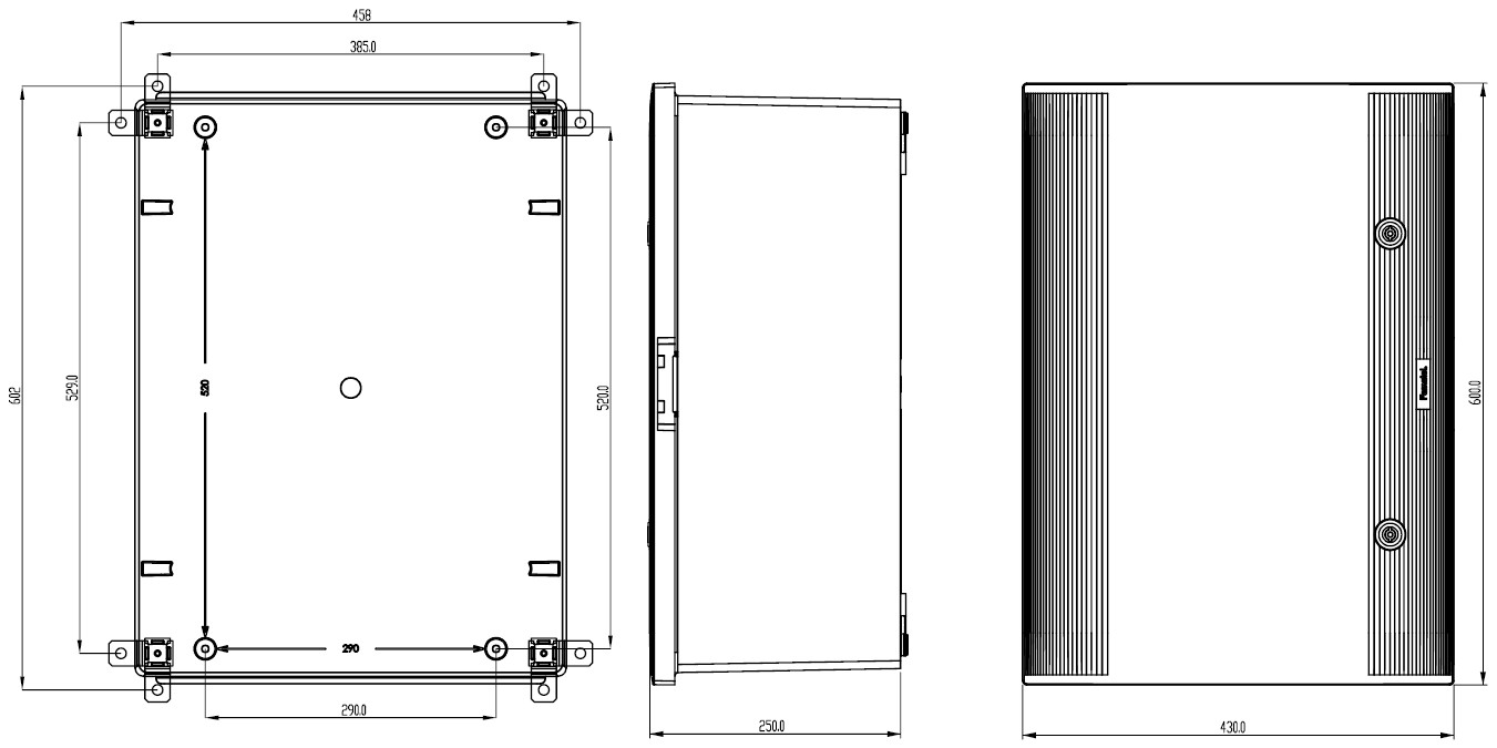 49146 | Armario Mural IP66 600x430x250 Poliéster puerta opaca