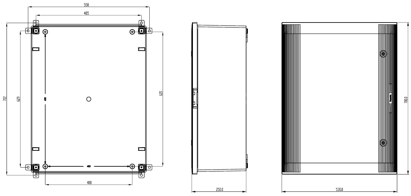 49157 | Armario Mural IP66 700x530x250 Poliéster puerta opaca