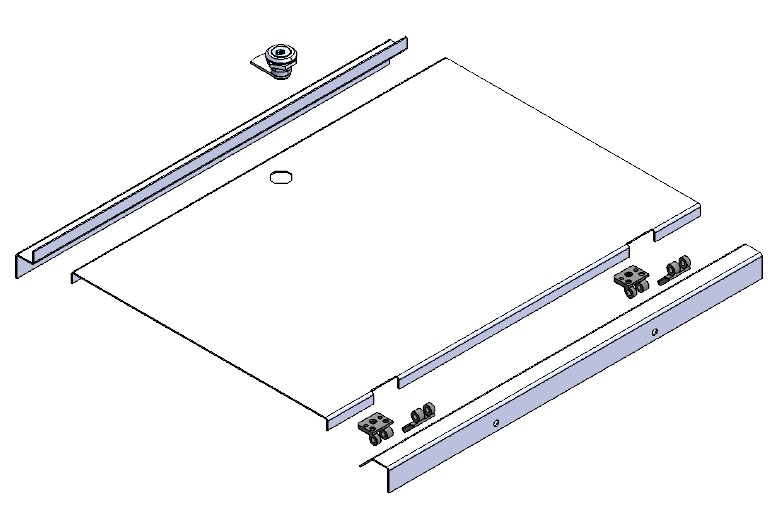 I-49157 | Kit puerta intermedia metálica para armario 49157
