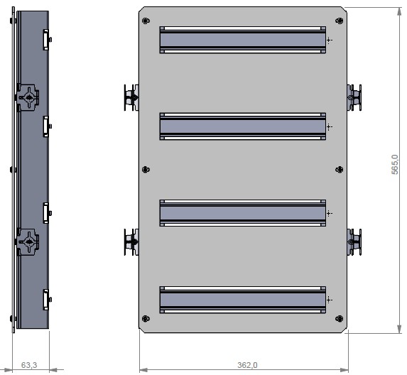 KC-49146 | Kit carril DIN para armario 49146