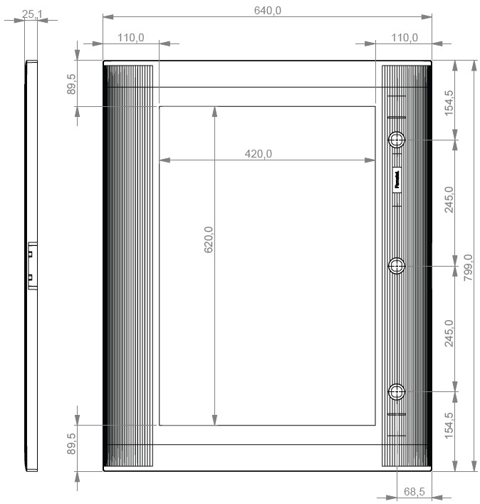 P-49168-T | Recambio puerta transparente 49168
