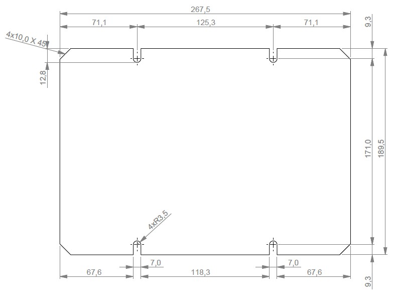 PL-49123 | Placa de acero galvanizado para armario 49123