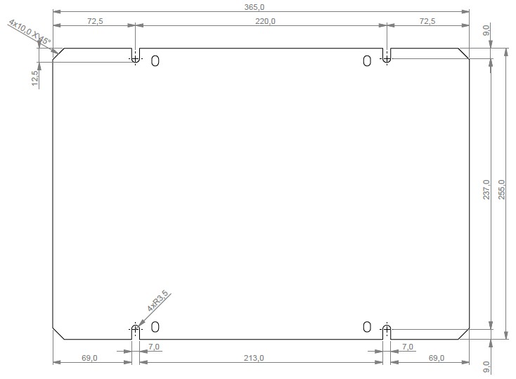 PL-49134 | Placa de acero galvanizado para armario 49134