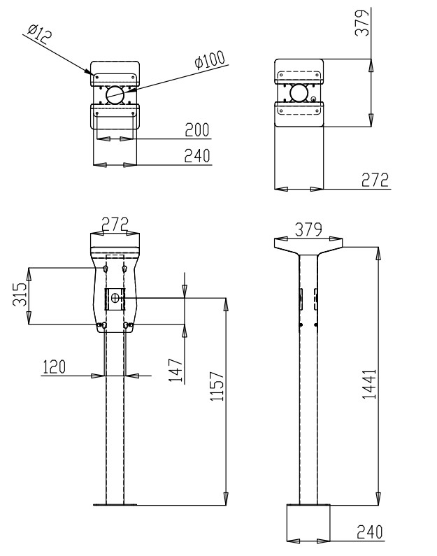 S-96001 | Soporte cargador e·3lectricwallbox doble