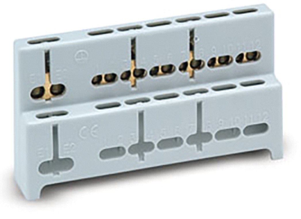 SPTB-12 | Soporte regleta de neutro y tierra + 1 regleta RG-12 (2x16 mm2 + 12x10 mm2 ) para Nuova y Vita