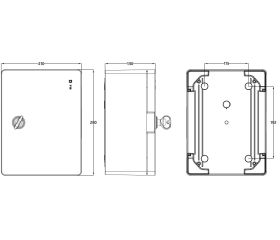 39123 | Armario fijación mural IP65 280x210x130