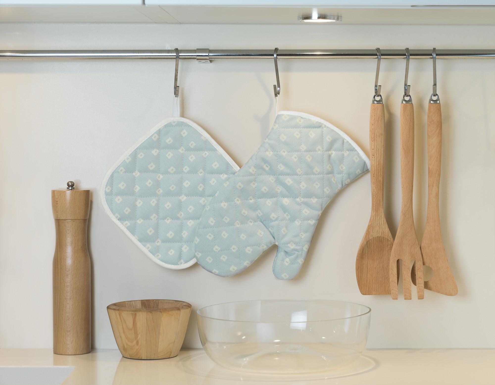 Agarradores cocina 20x20 cm. / topos