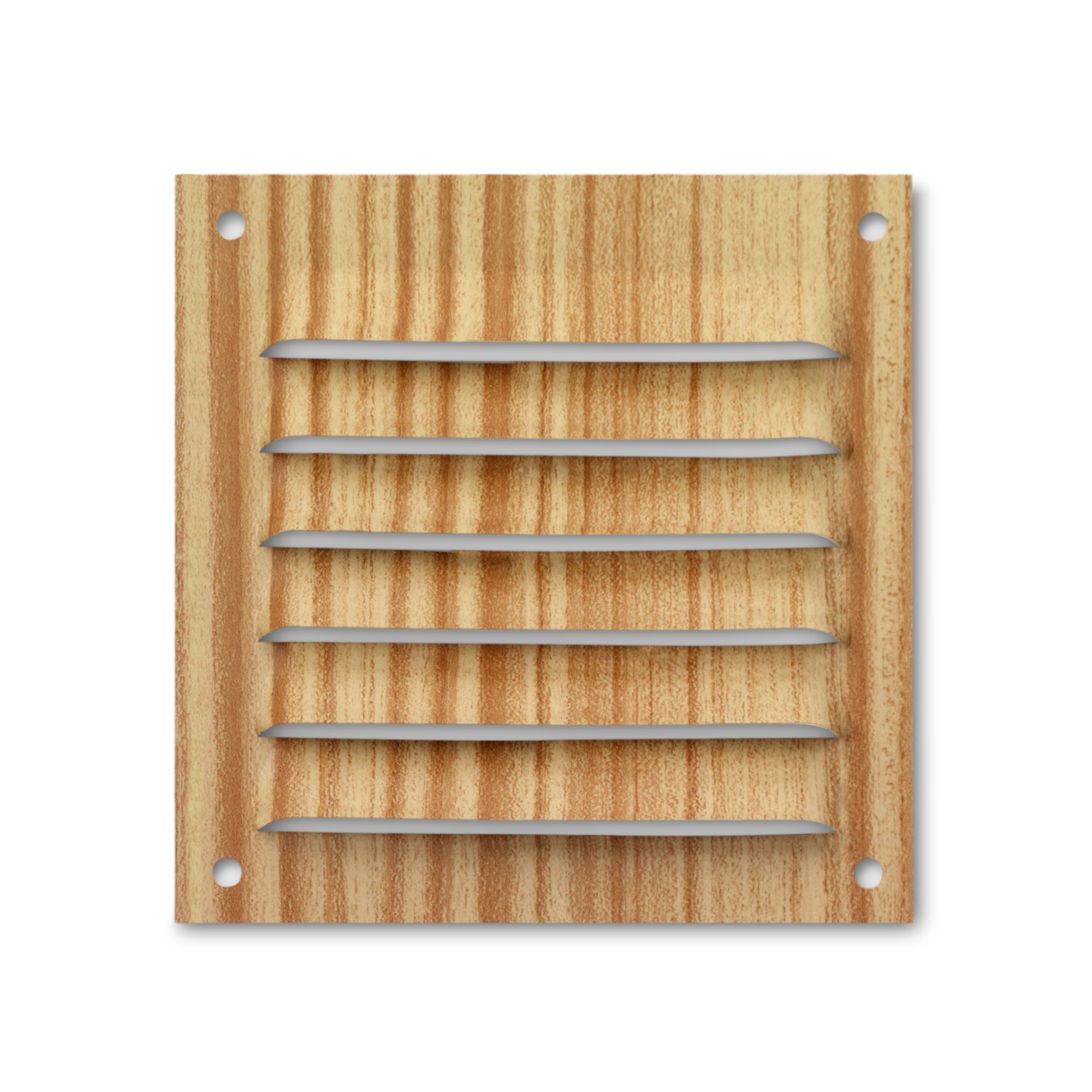 Rejilla  aluminio 100x100 mm / madera clara