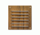 Rejilla  aluminio 100x100 mm / madera oscura